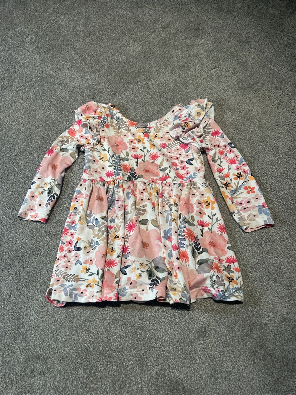 Little Sleepies Pink Floral Long Sleeve Dress